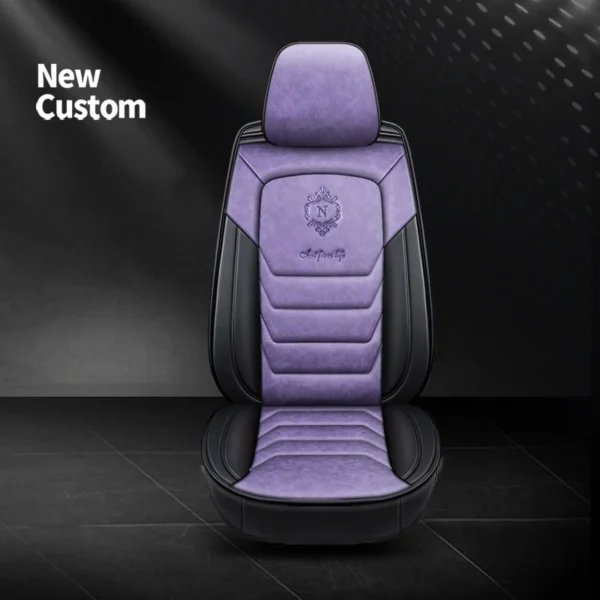 Luxury Black Leather Car Seat Cover Custom Universal Car Seat Cover - Image 6