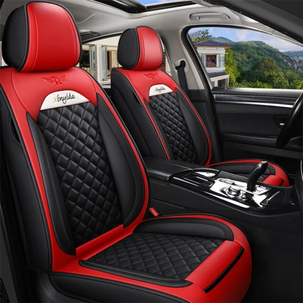 Leather Car Seat Cover for Hyundai ix35 Kona Matrix ENCINO H-1 Accent SONATA i20 i30 i40 SOLARIS Seat Protector Auto Accessories - Image 3
