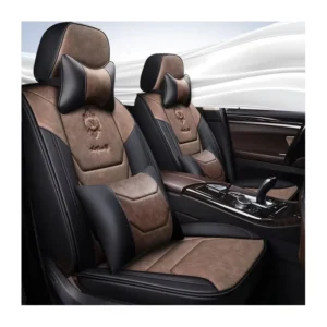 Luxury Black Leather Car Seat Cover Custom Universal Car Seat Cover