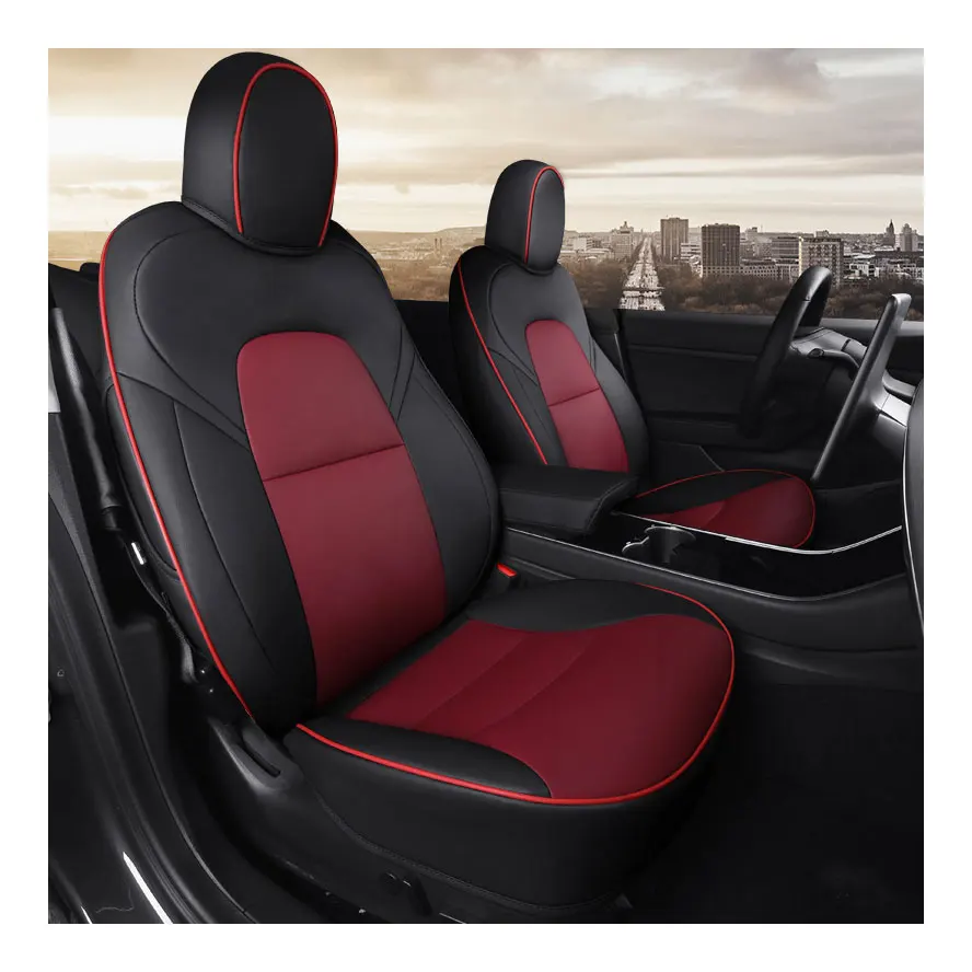 High Quality Tesla Model 3 Model Y 2022 2023 2024 2025 Napa Leather Custom Size Well Fitting Car Seat Cover Full Set - Image 3