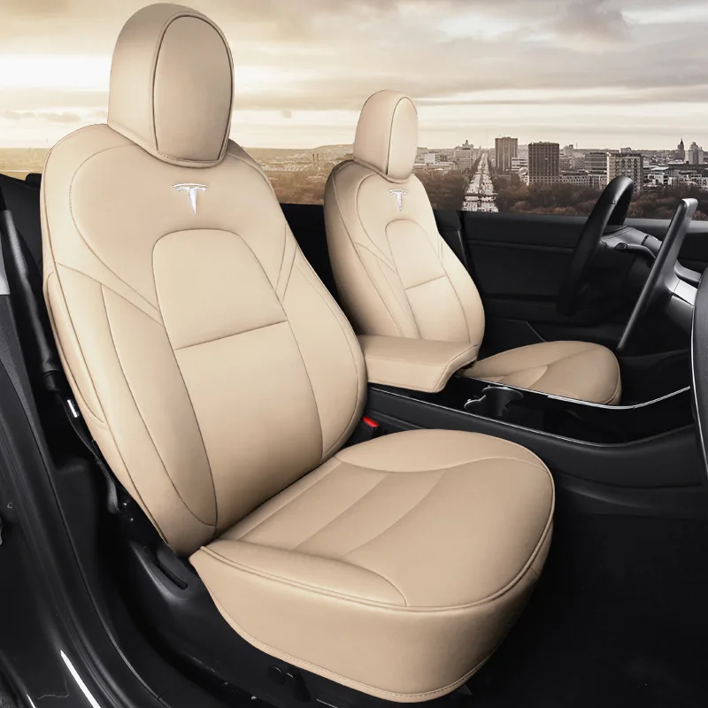 High Quality Tesla Model 3 Model Y 2022 2023 2024 2025 Napa Leather Custom Size Well Fitting Car Seat Cover Full Set - Image 6