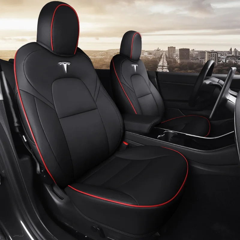 High Quality Tesla Model 3 Model Y 2022 2023 2024 2025 Napa Leather Custom Size Well Fitting Car Seat Cover Full Set - Image 5