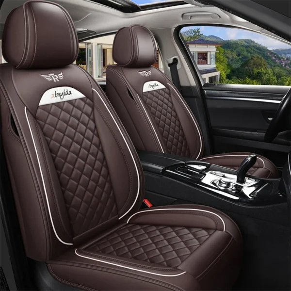 Leather Car Seat Cover for Hyundai ix35 Kona Matrix ENCINO H-1 Accent SONATA i20 i30 i40 SOLARIS Seat Protector Auto Accessories - Image 5