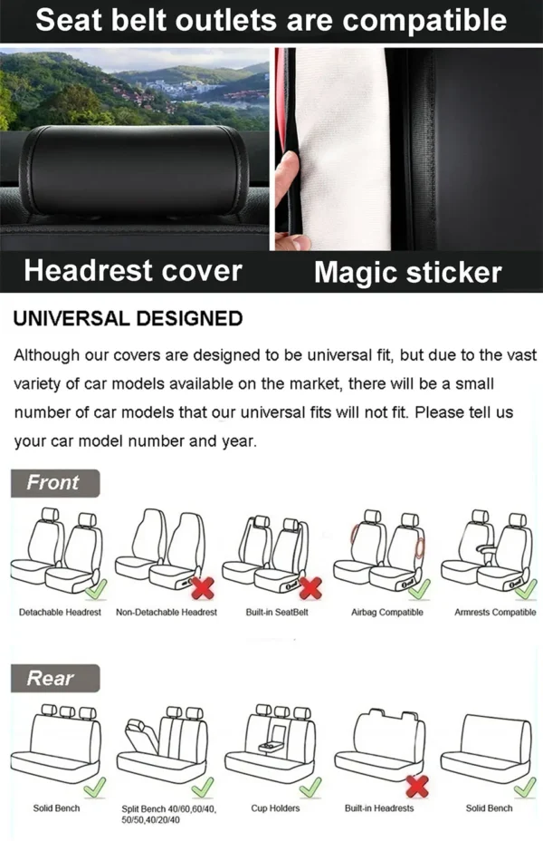 Leather Car Seat Cover for Hyundai ix35 Kona Matrix ENCINO H-1 Accent SONATA i20 i30 i40 SOLARIS Seat Protector Auto Accessories - Image 26