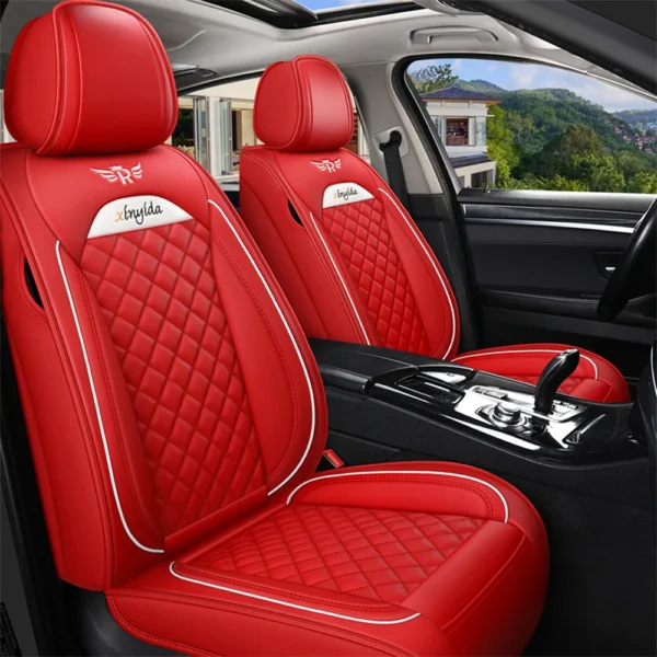 Leather Car Seat Cover for Hyundai ix35 Kona Matrix ENCINO H-1 Accent SONATA i20 i30 i40 SOLARIS Seat Protector Auto Accessories - Image 6