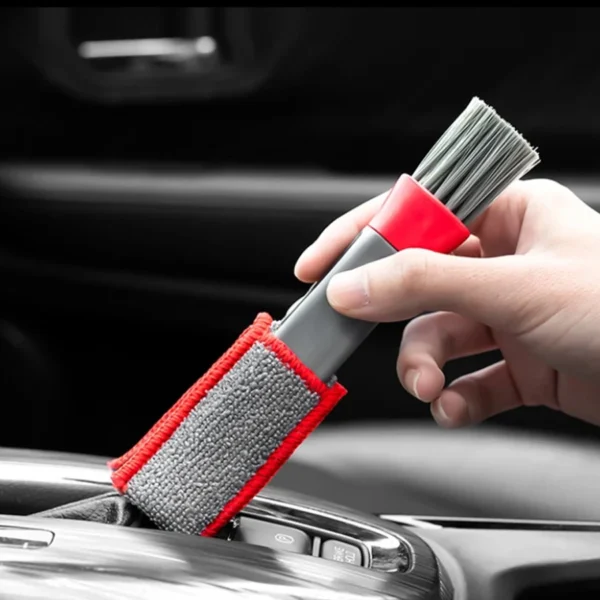 1 PC, soft dual head car cleaning brush, 2-in-1 air conditioning vent brush, internal cleaning tool, multi-functional dust remov - Image 6