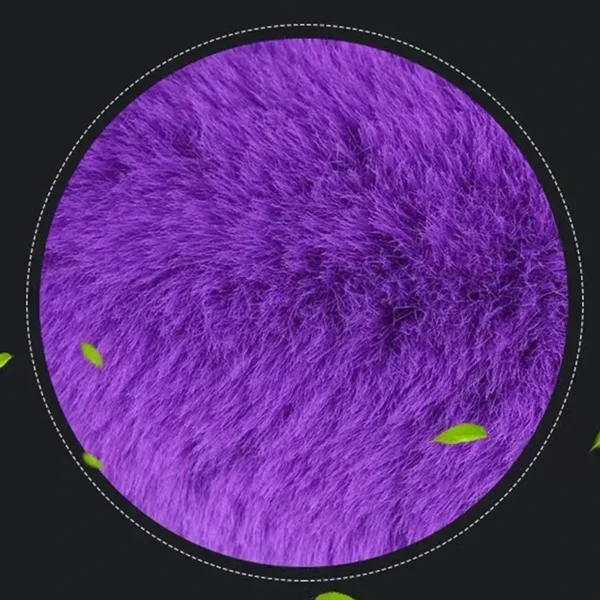 Car Steering Wheel Cover Gearshift Handbrake Cover Protector Decoration Warm Super Thick Plush Collar Soft Black Pink Women Man - Image 15