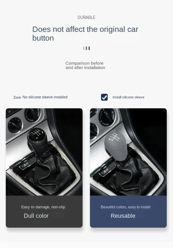 Car Manual Auto Silicone Gear Shift Knob Cover Non Slip Lever Shifter Knobs Case Protector Bump Stick Jarket For VW Golf Jetta - Image 15