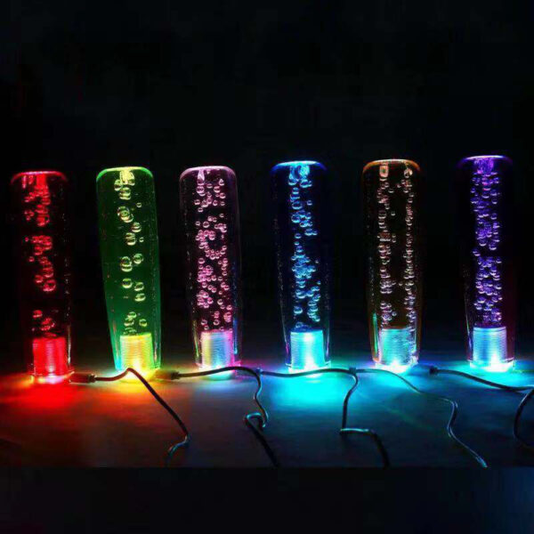 1Set 10/15/20CM LED Colorful Bubble Style Car Gear Stick Shift Shifter Lever Knob - Image 16