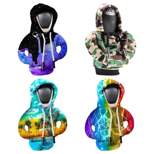 car Gear Shift Hoodie Cover Shift Cover car Gear Handle Decoration Fits Manual Automatic Universal Car Shift Lever Interior Deco - Image 6
