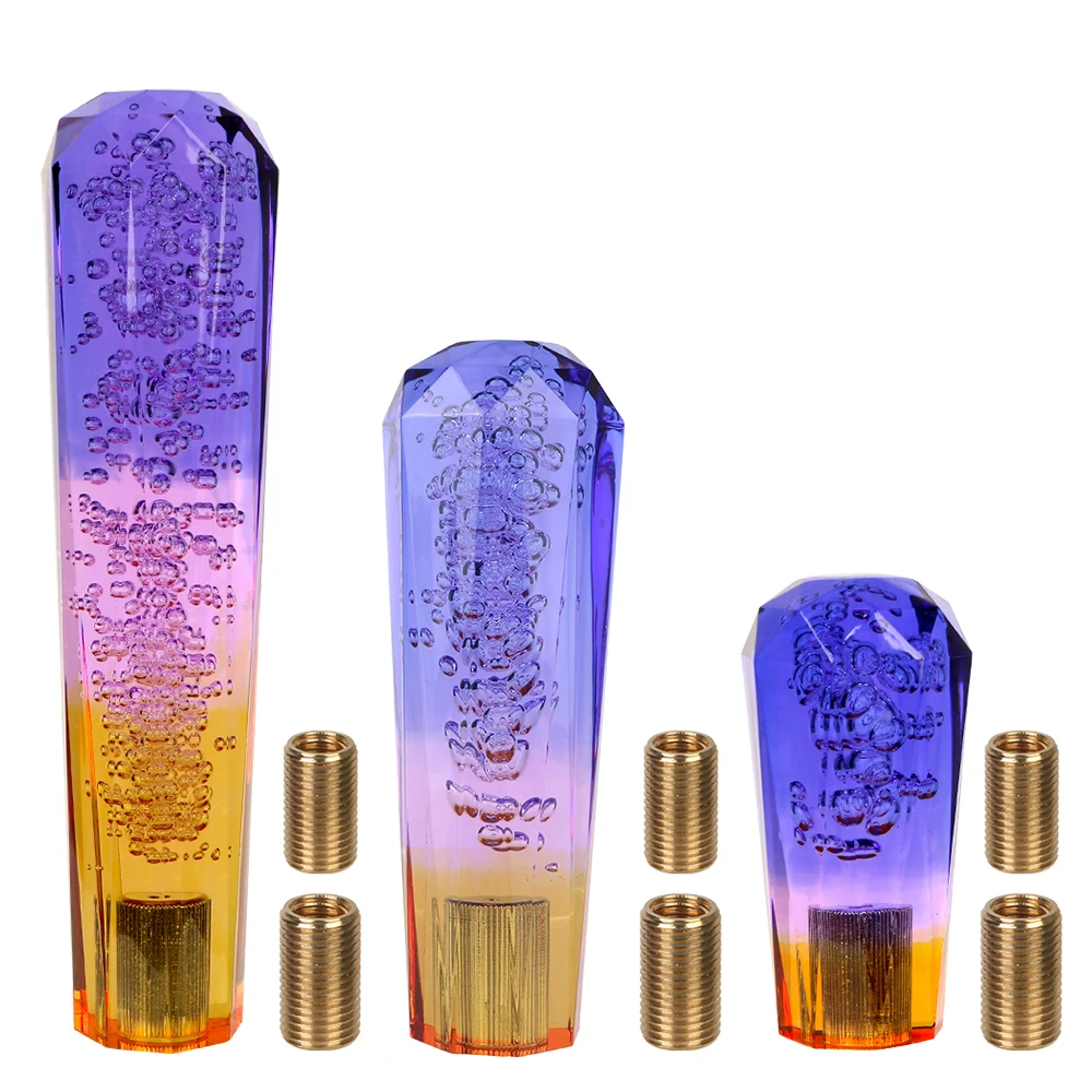 Transparent Purple Blue Car Manual Shift Knob Transmission Gear Shifter Head Gear Shift Knob 10cm 15cm 20cm Bubble Crystal - Image 6