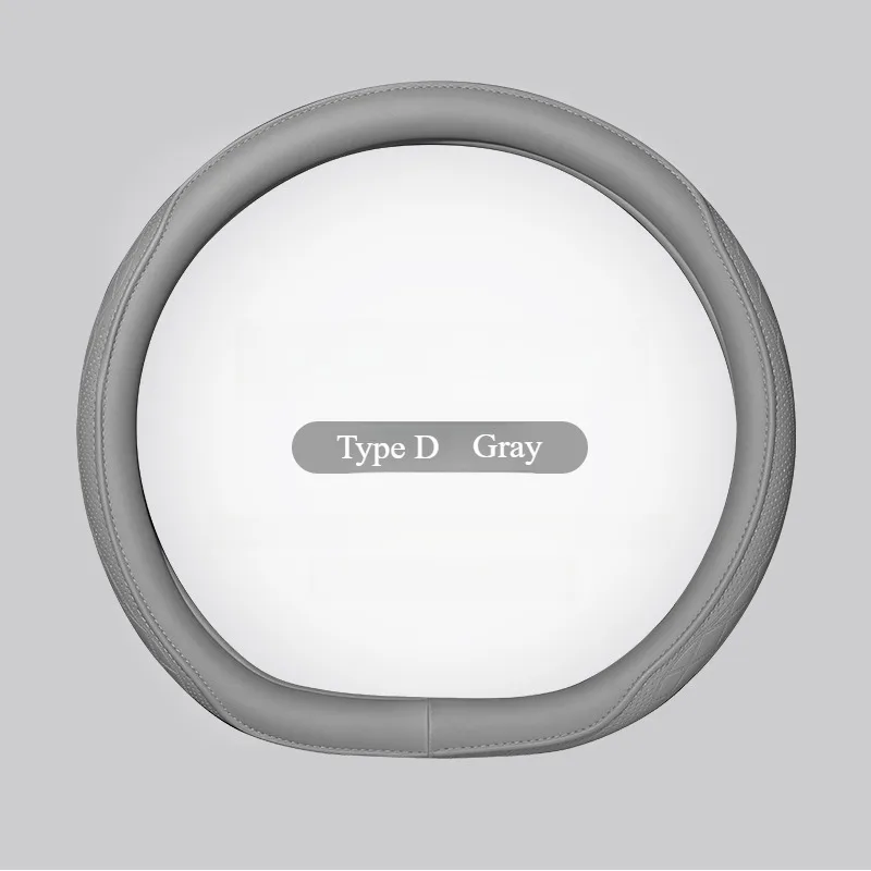 Napa Leather Perforated Patchwork Car Steering Wheel Cover, Non-slip, Breathable, Universal 15 Inch (Approx. 38cm) - Image 11