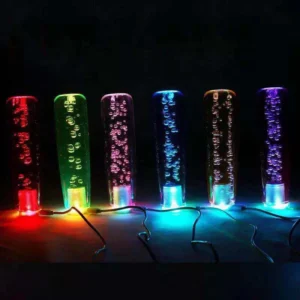 1Set 10/15/20CM LED Colorful Bubble Style Car Gear Stick Shift Shifter Lever Knob