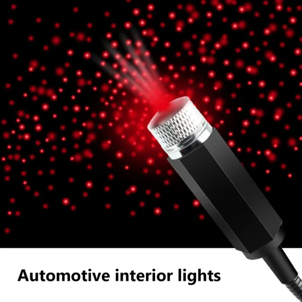 Romantic Car Mini Night Light 12V 0.3A Star Projector Lamp 360 Degree Adjustable Car Decorative Lamp for Room Ceiling Decoration - Image 8