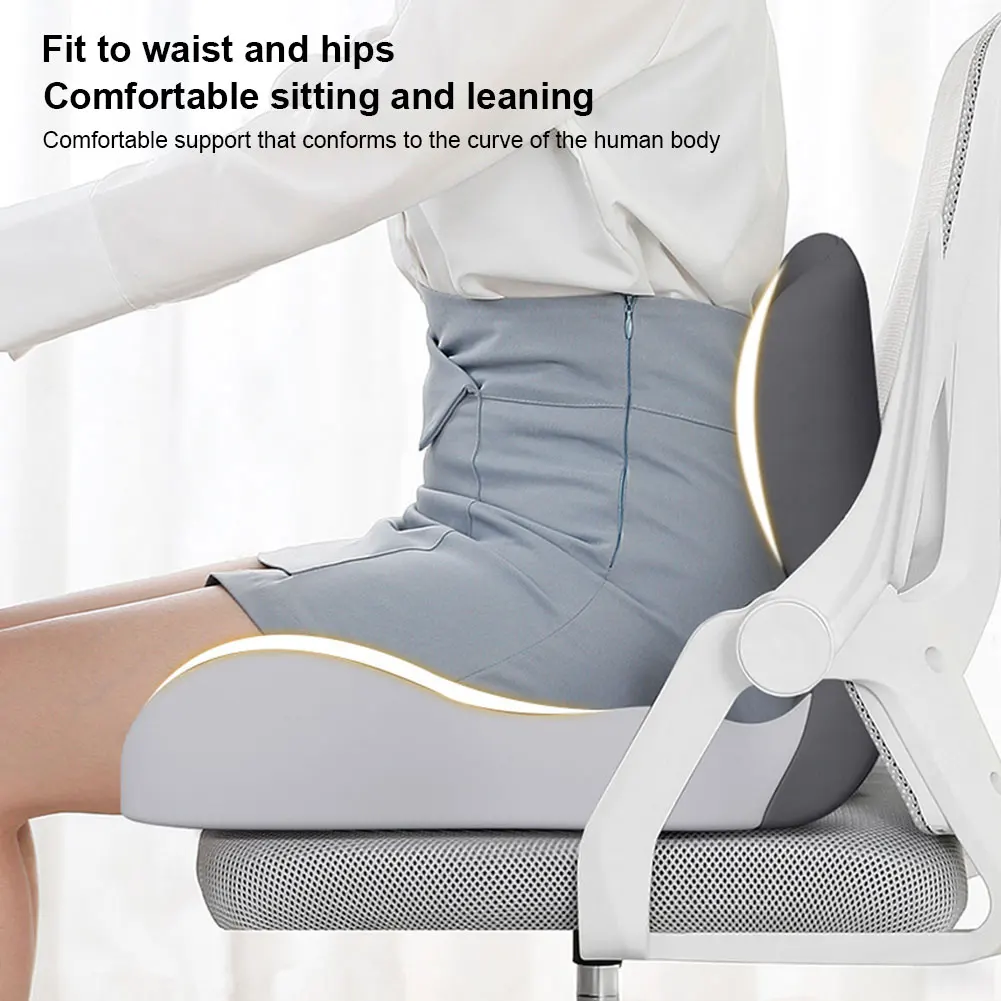 Memory Foam L-Shaped Integrated Office Chair Cushion with Lumbar Support Car Seat Cushion for Office Workers Car Drivers - Image 24