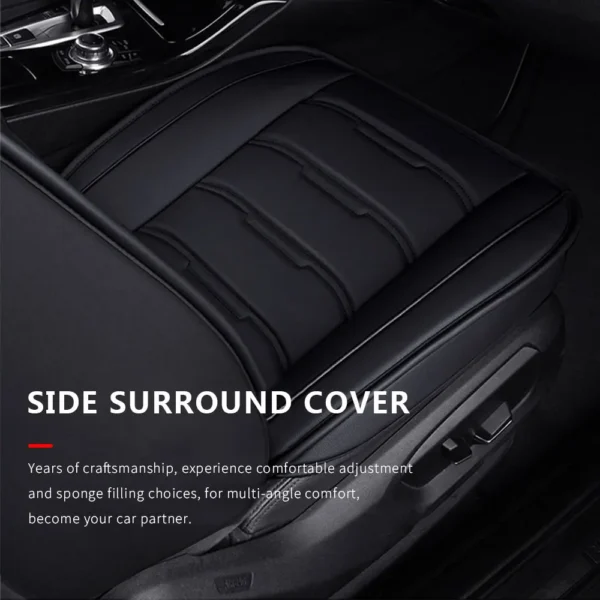 Car Seat Covers Red Full Set Luxury 2 Front Rear Seat Cover PU Leather  Winter Auto Protector Accessories ﻿ - Image 5