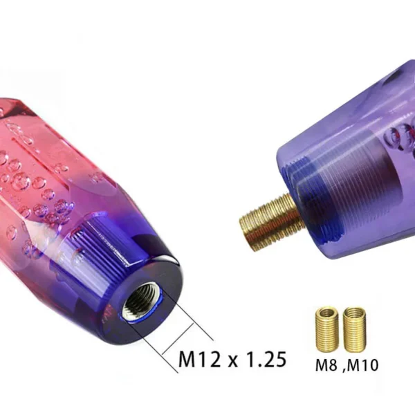 10/15/20cm Blue Purple Shift Knob Crystal Transparent Gear Shift Knob Car Modification Universal Manual Automatic Shift Knob - Image 2