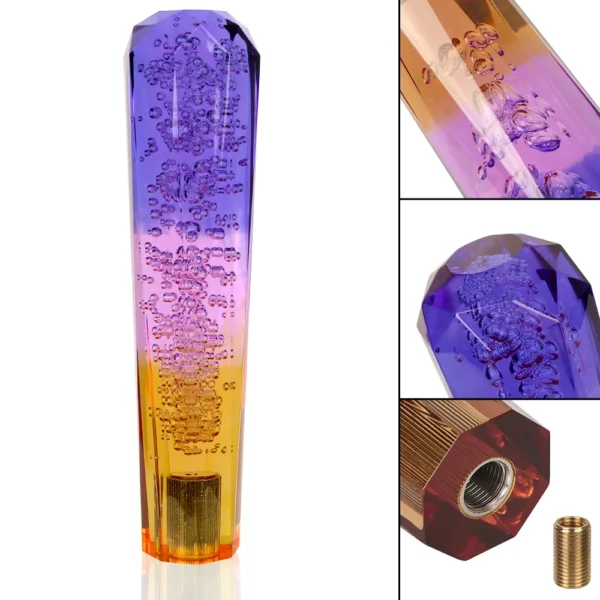 Transparent Purple Blue Car Manual Shift Knob Transmission Gear Shifter Head Gear Shift Knob 10cm 15cm 20cm Bubble Crystal - Image 2